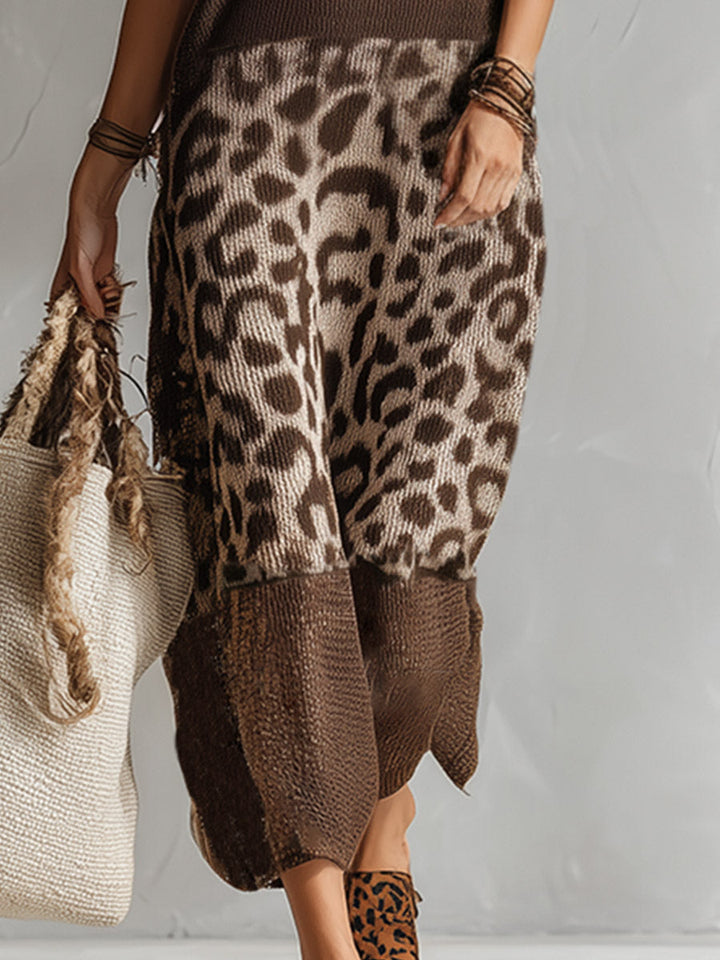 Alaina Knitted Leopard Dress
