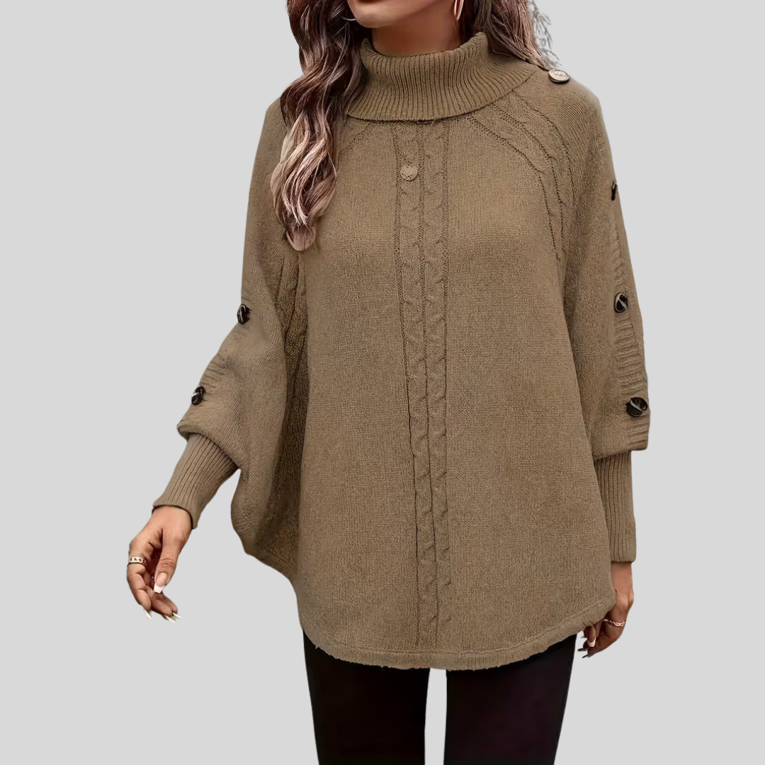 Norelle | High-Neck Cable-Knit Sweater