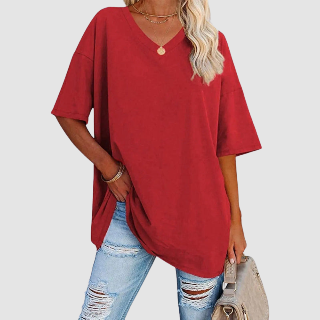 Gabrielle Elegant V-neck T-Shirt