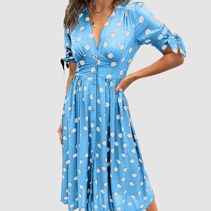 Priscilla Elegant Polka Dot Dress