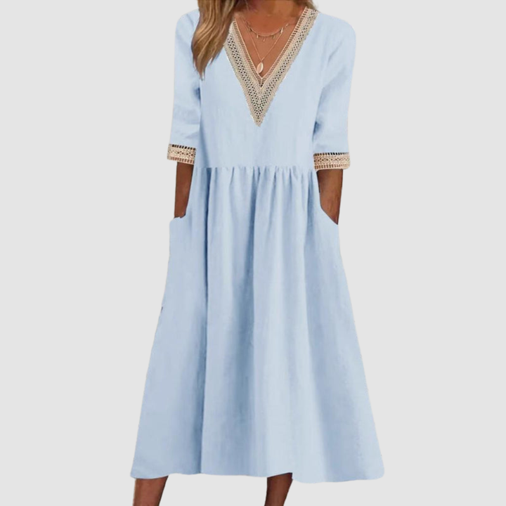 Olena Elegant Mid-Length Dress