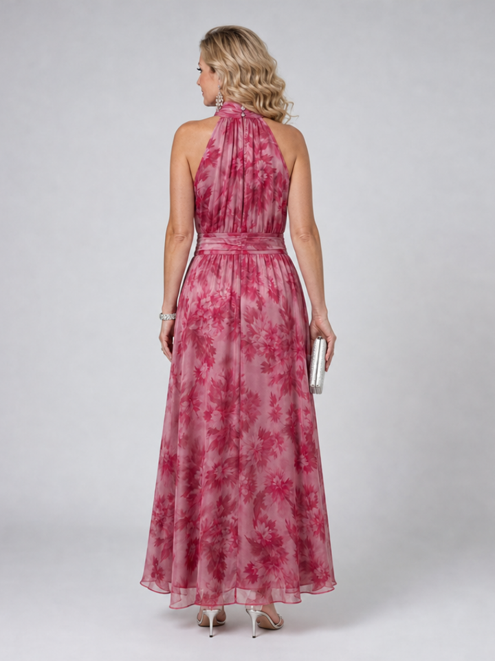 Avien Soft Halter Neck Midi Dress