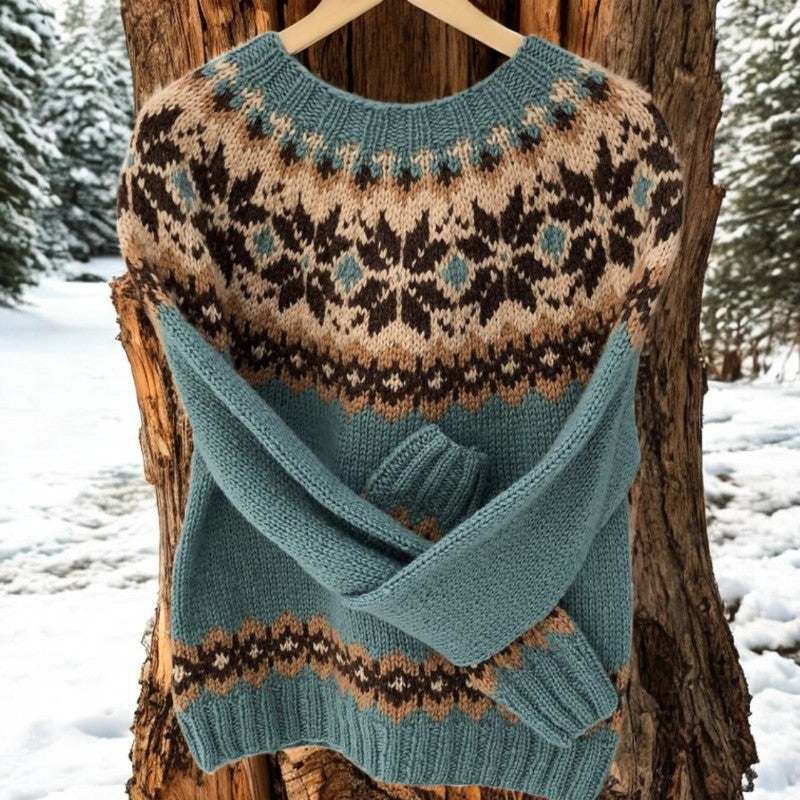 Vellaro | Elegant Vintage Knitted Jacquard Gilet