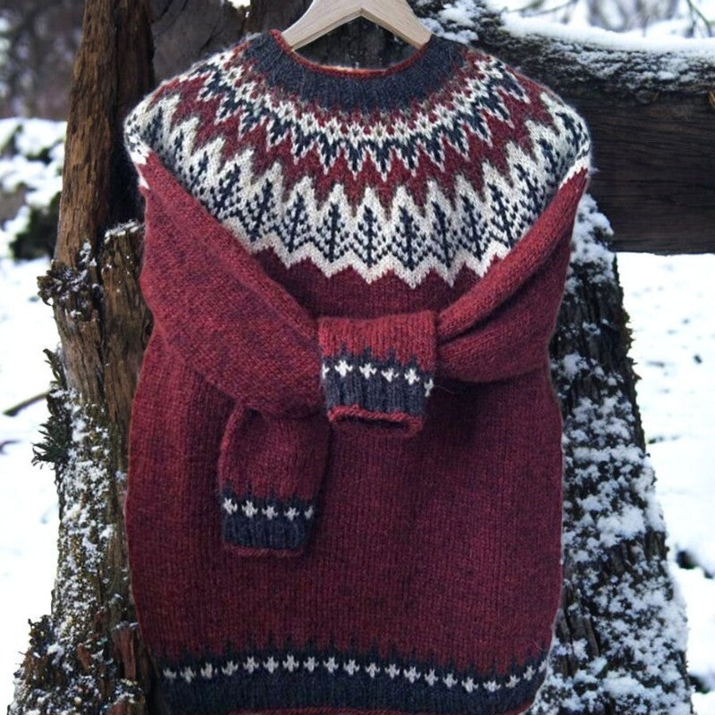 Zenova | Elegant and Comfortable Jacquard Sweater