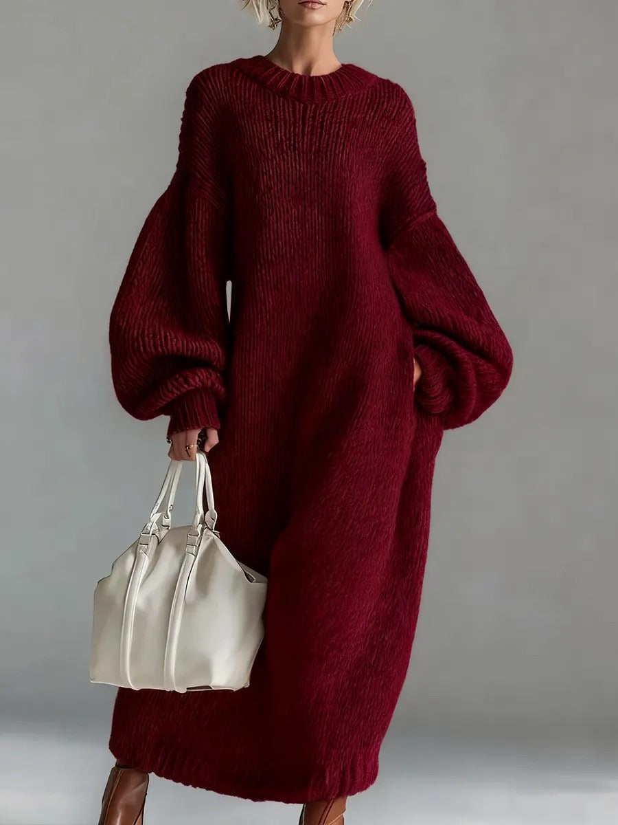 Zelia Elegant Casual Knitted Maxi Dress