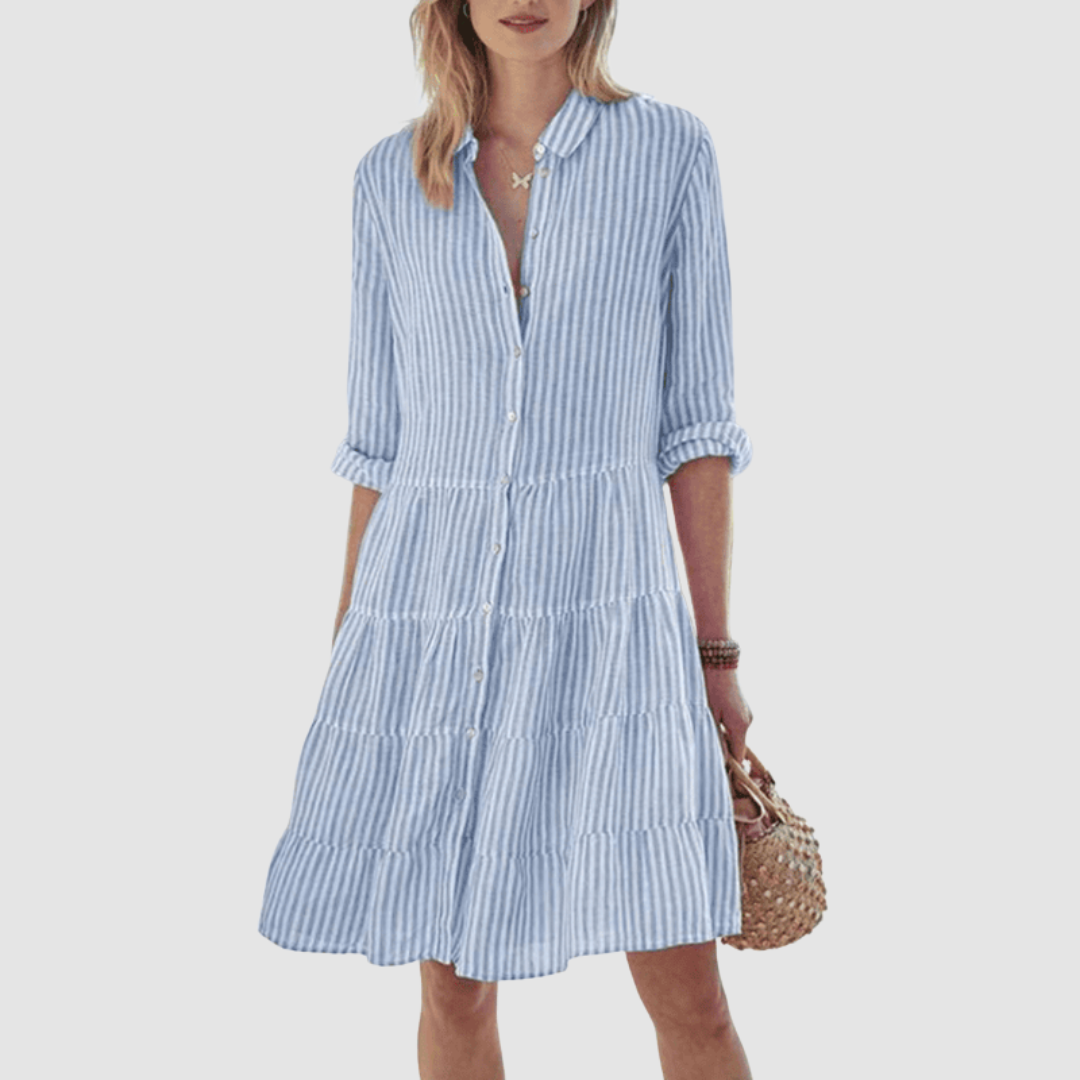 Lyza Breezy Striped Dress