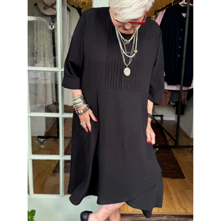 Katerina Pleated Irregular Hem Dress