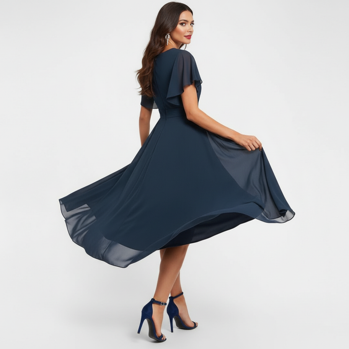 Clarissa Flowing V-Neck Maxi Dress