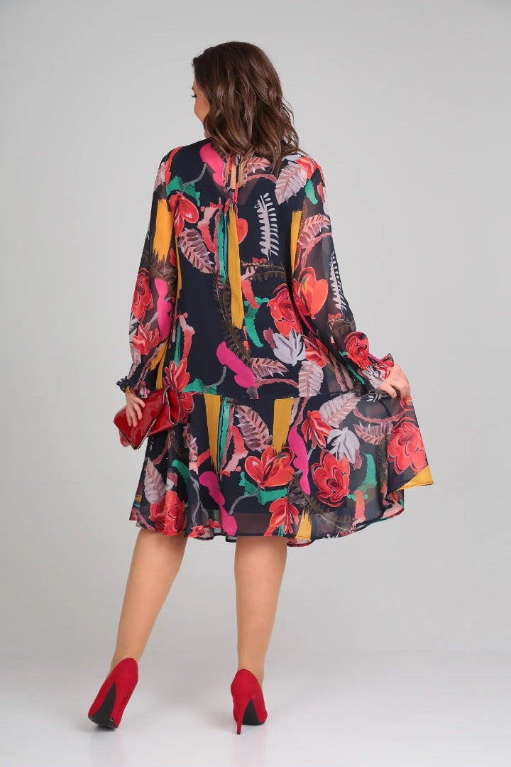 Florinda Elegant Floral Dress