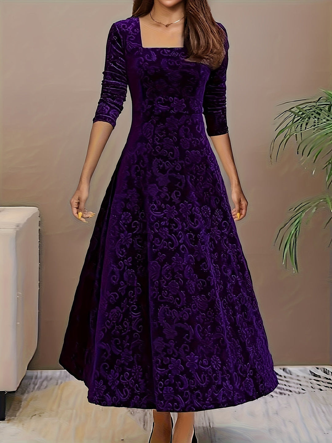 Nicola Elegant Velvet Dress