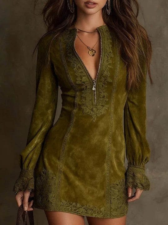 Laney Suede Mini Dress