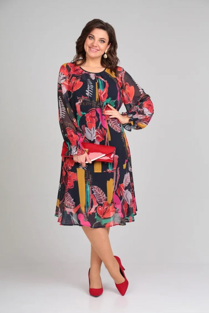 Florinda Elegant Floral Dress