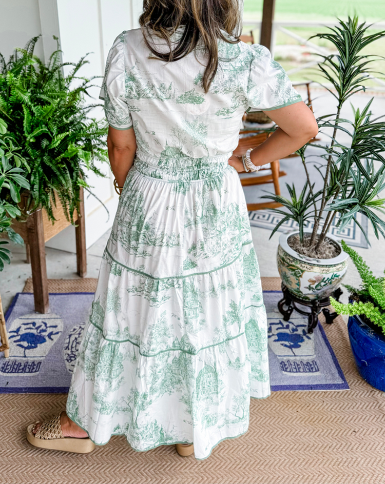 Esther Classic Toile Maxi Dress