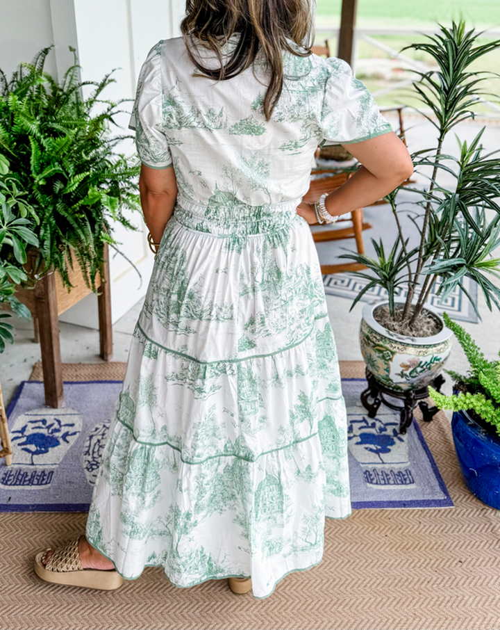 Esther Classic Toile Maxi Dress