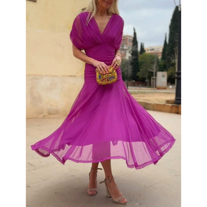 Breana Mesh Flower Dress