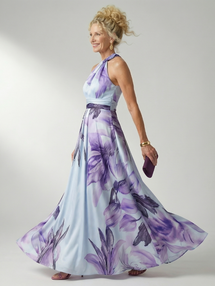 Amiel Light Floral Maxi Dress