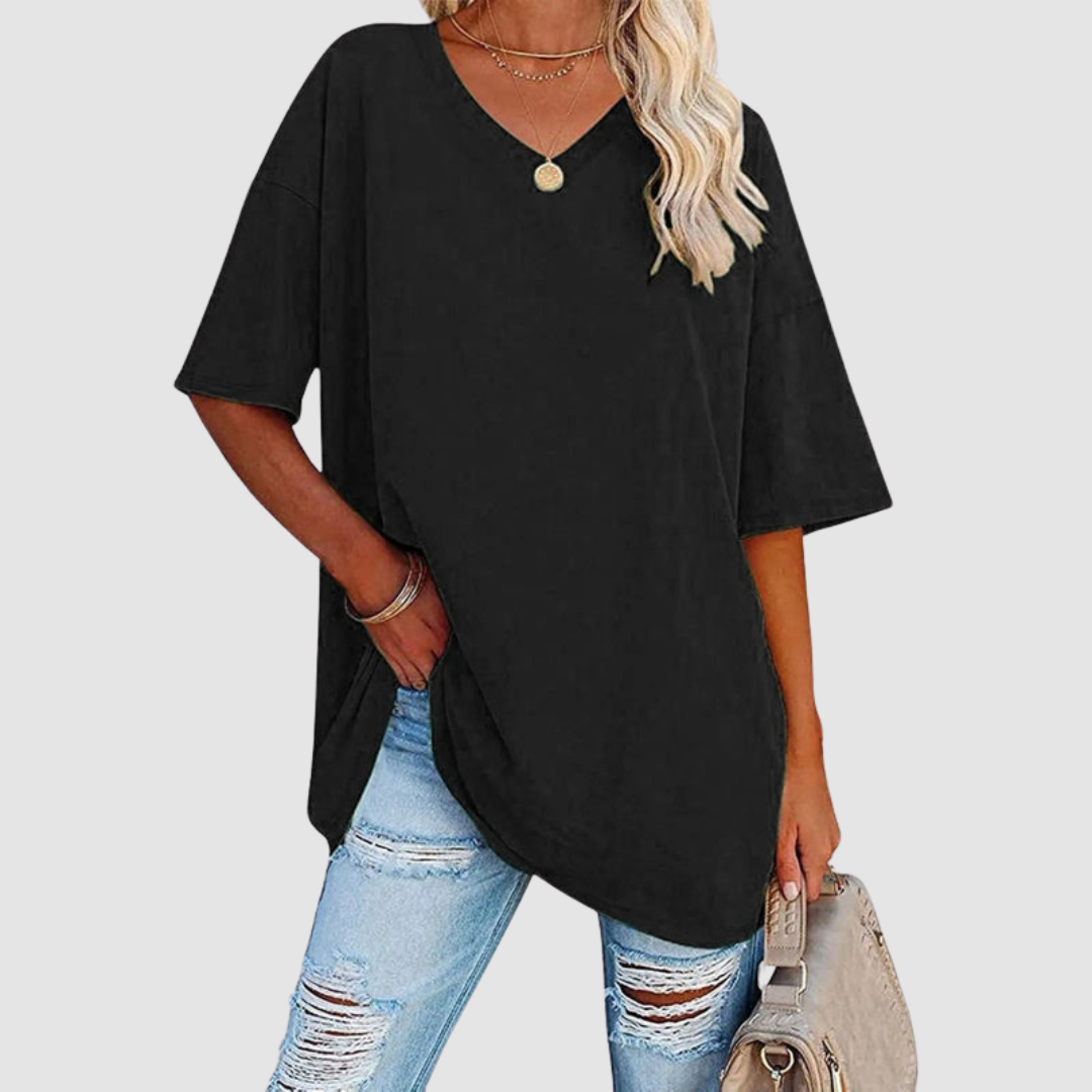 Gabrielle Elegant V-neck T-Shirt