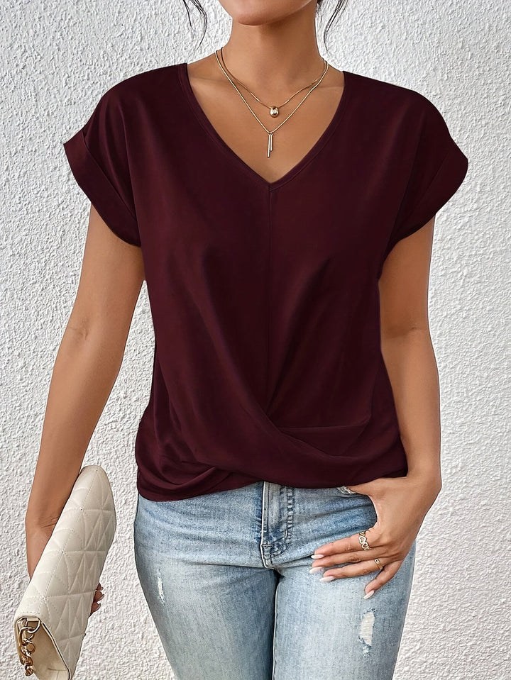 Cleo Classic t shirt with v neckline