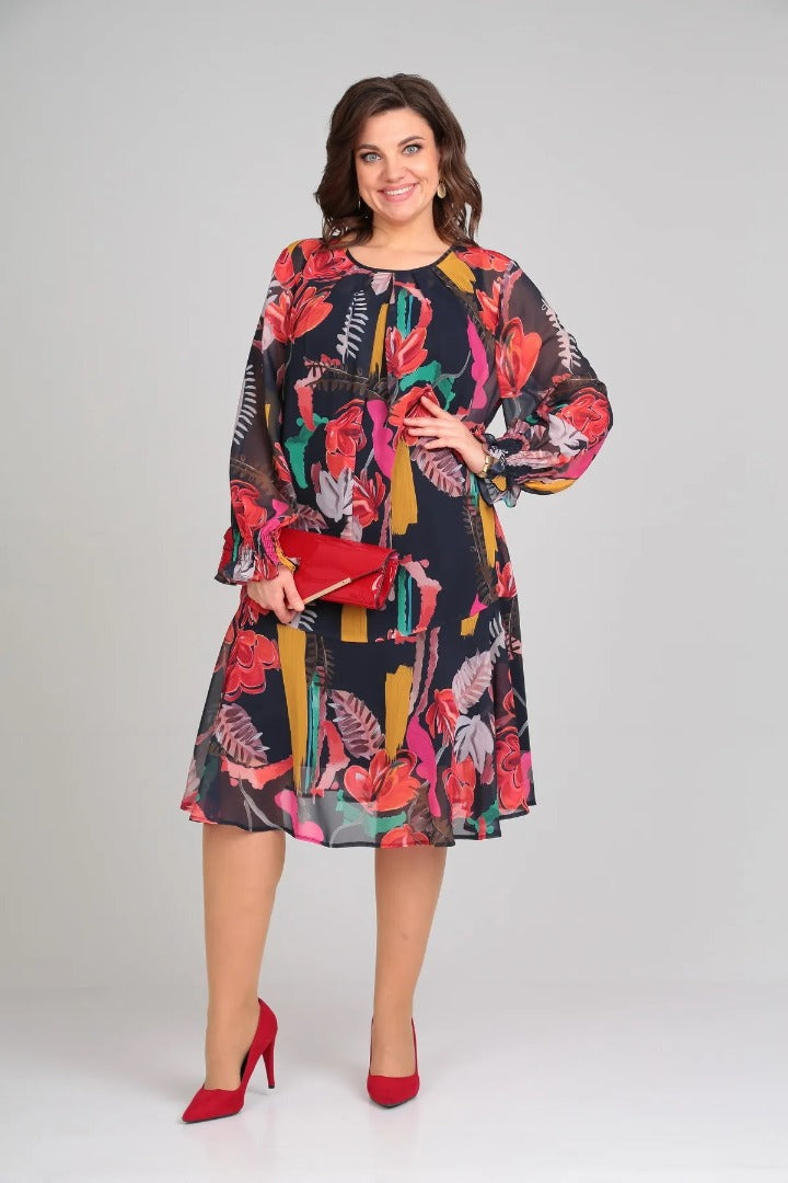 Florinda Elegant Floral Dress