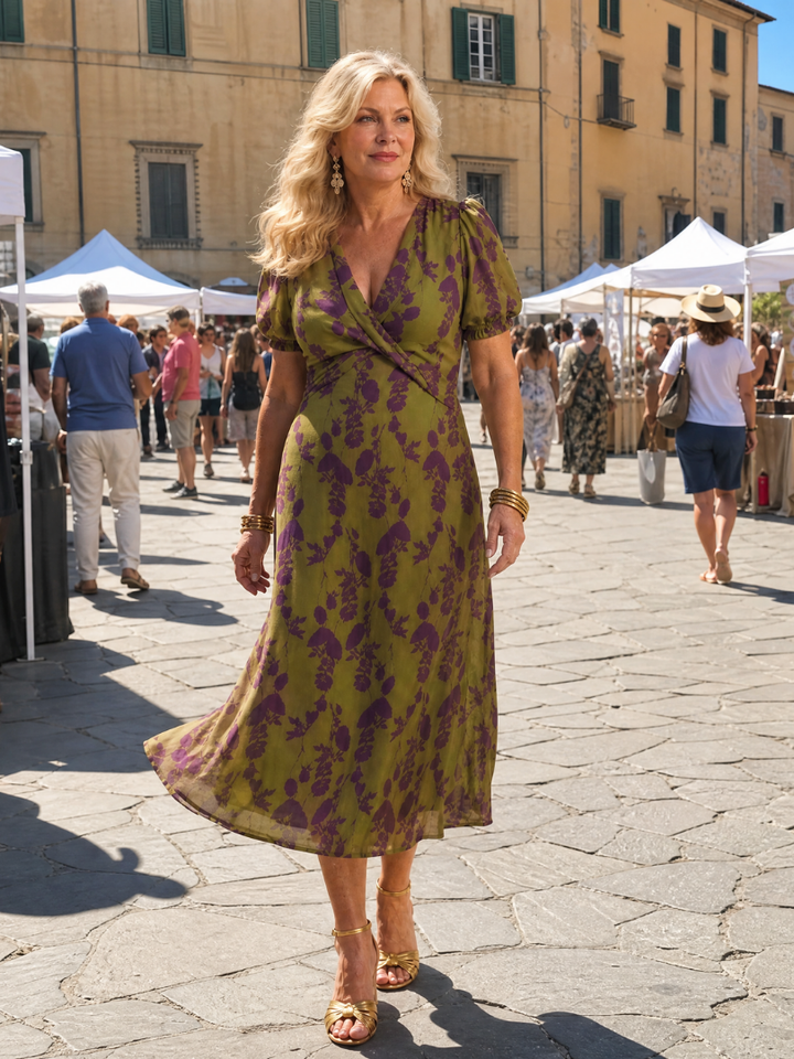 Virel Relaxed Floral Midi Dress