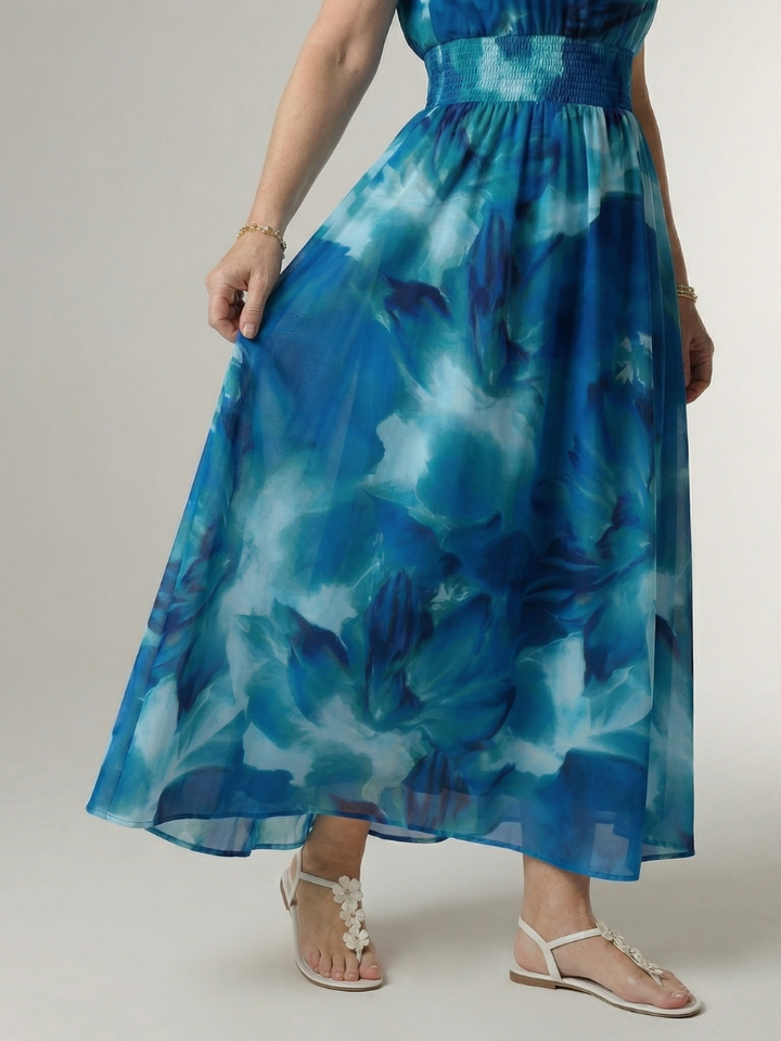 Sylin Gathered Halter Midi Dress