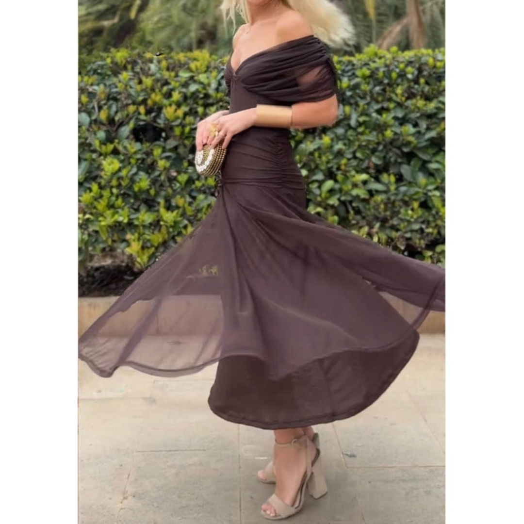 Breana Mesh Flower Dress
