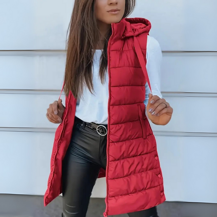 Mitchelle Casual Long Sleeveless Puffer Vest
