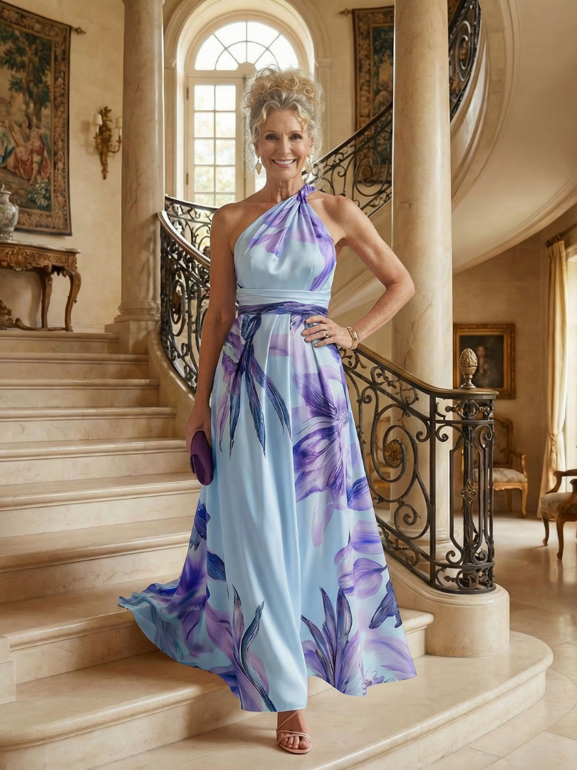 Amiel Light Floral Maxi Dress