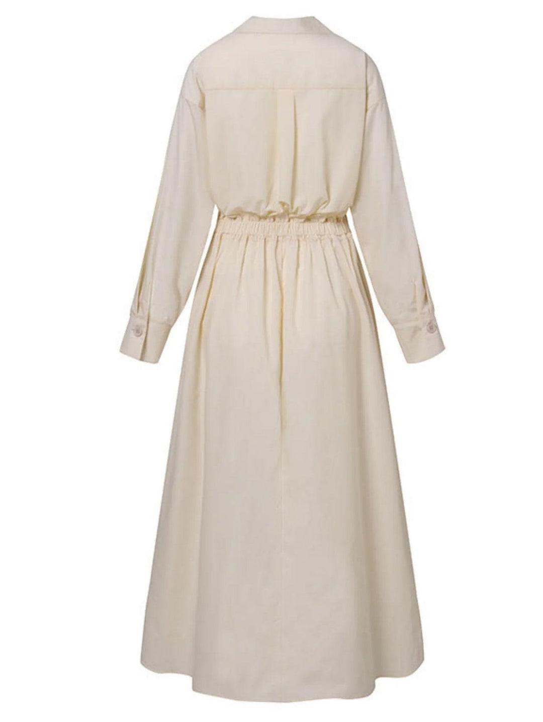 Elsie Elegant Button Lapel Midi Dress