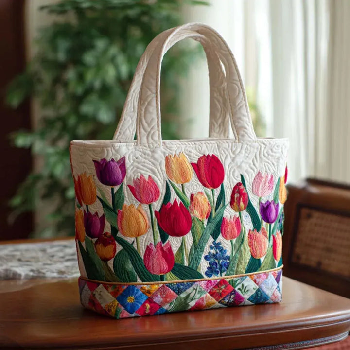 Handmade Bag with Tulips