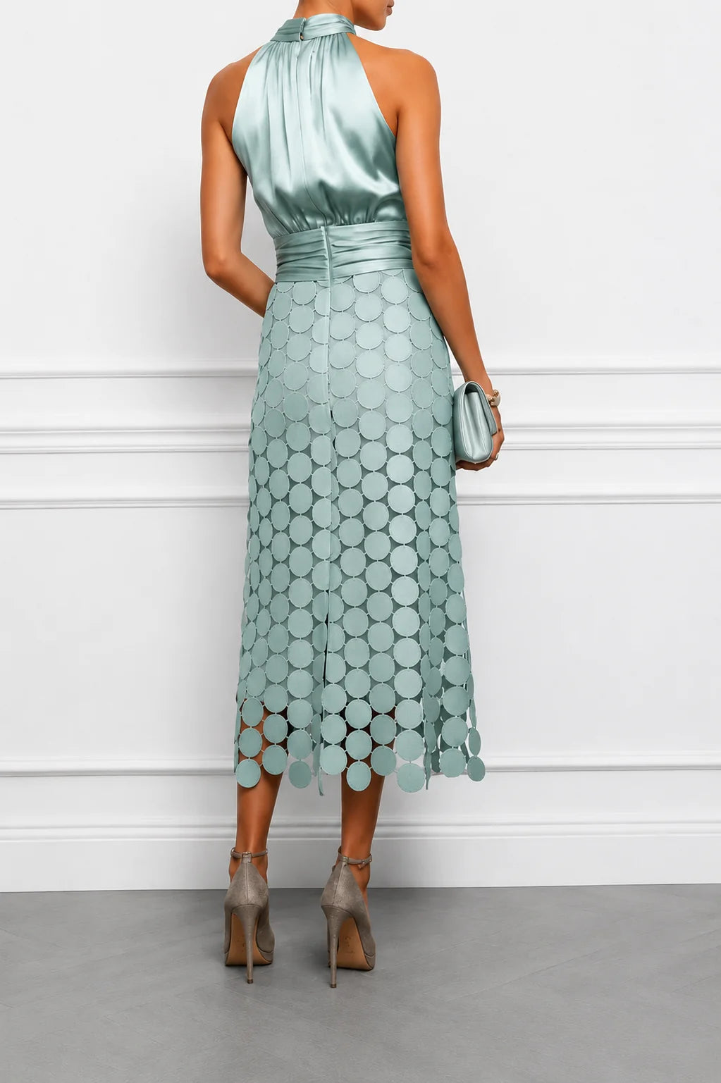 Eunice Halter Neck Midi Dress
