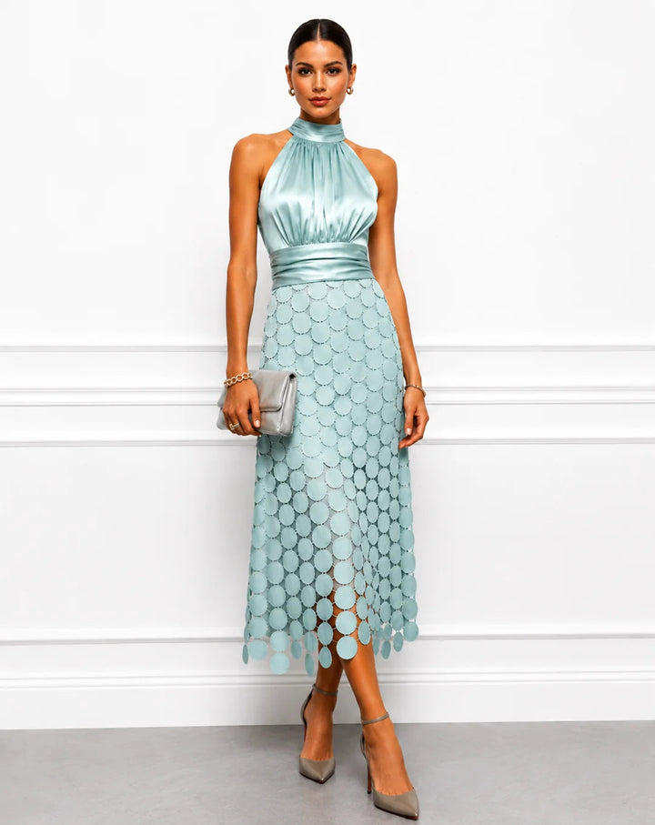 Eunice Halter Neck Midi Dress