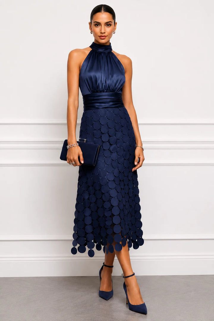 Eunice Halter Neck Midi Dress