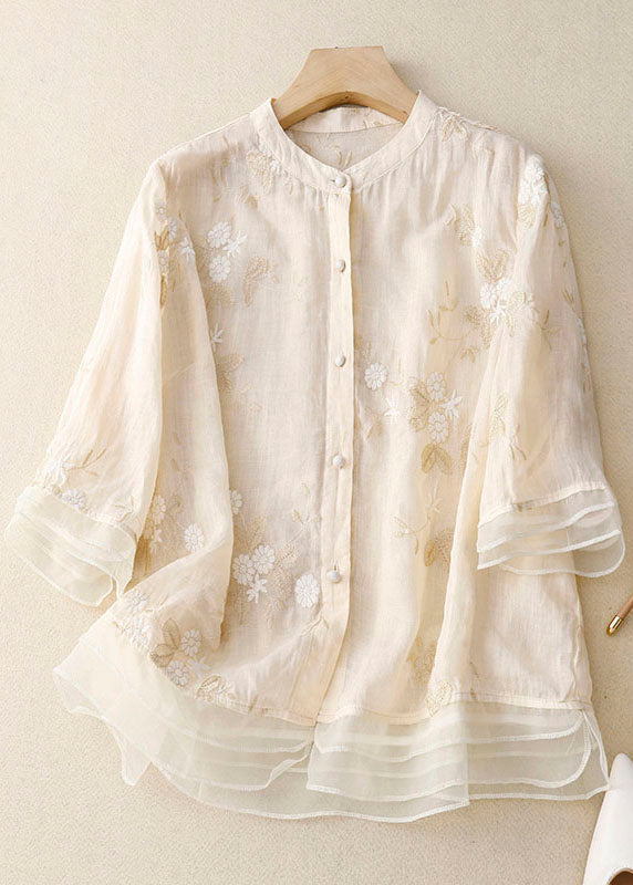 Kourtney | Chic Blouse with Floral Accents