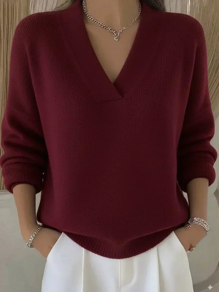 Vivelle | Relaxed V-Neck Sweater