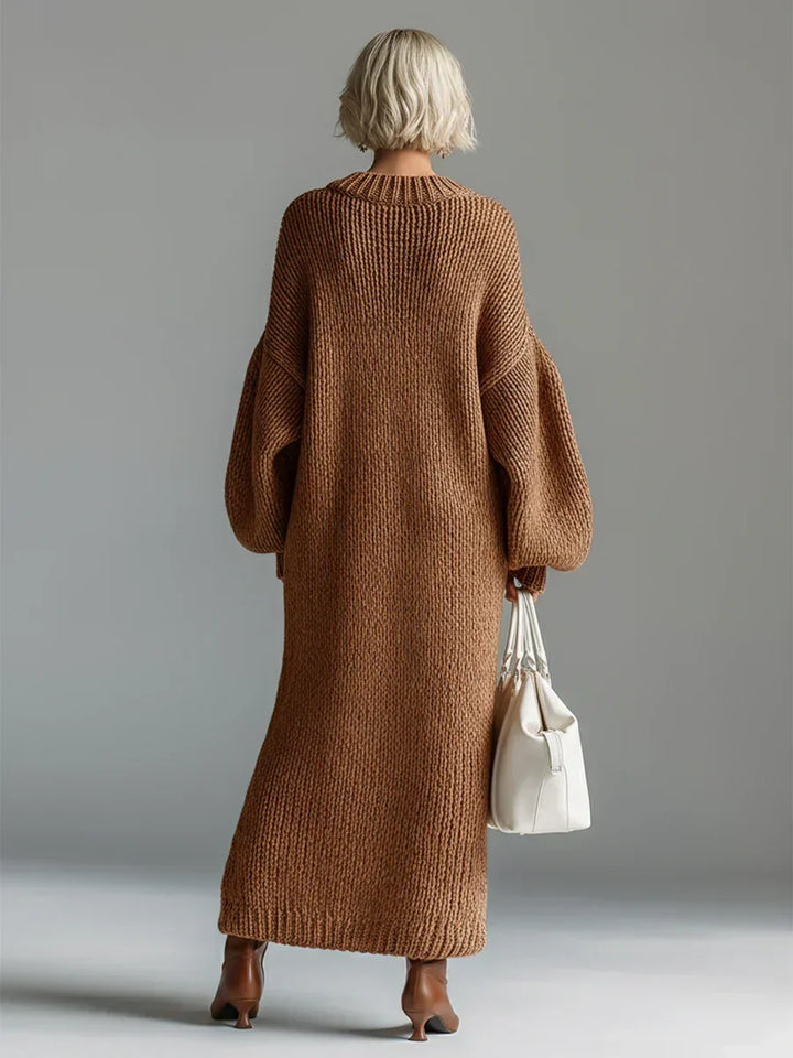 Zelia Elegant Casual Knitted Maxi Dress