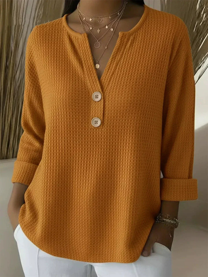Lucinda | Henley Button Top
