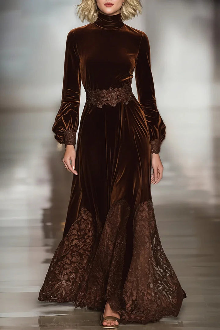 Serene Elegant Suede Maxi Dress