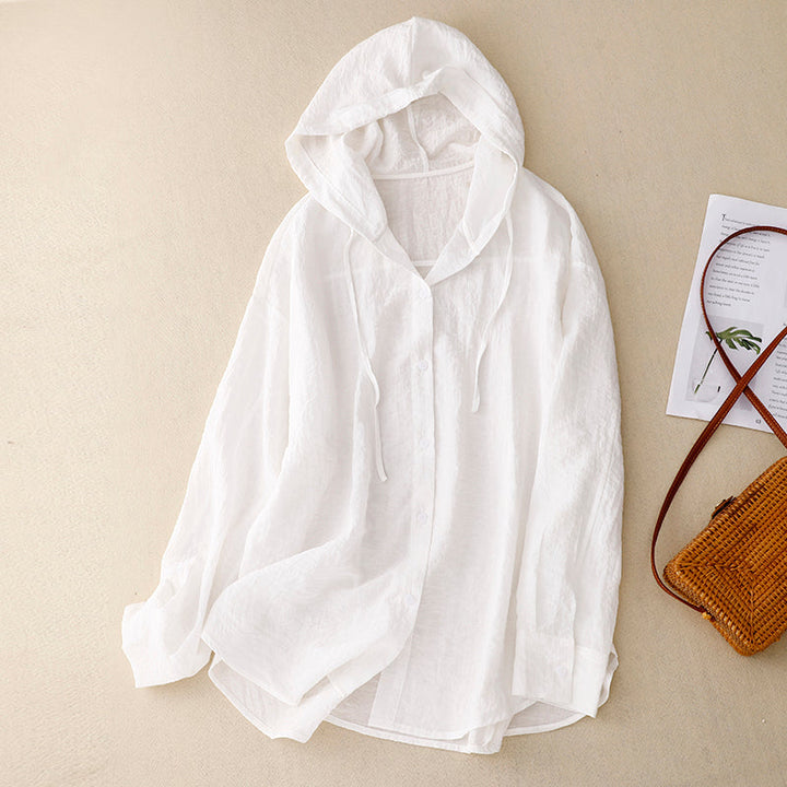 Victoria | Lightweight Hoodie with Buttons