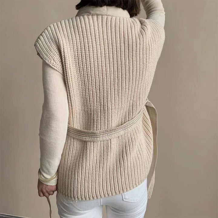 Cherry Soft Belted Wrap Puffer Vest