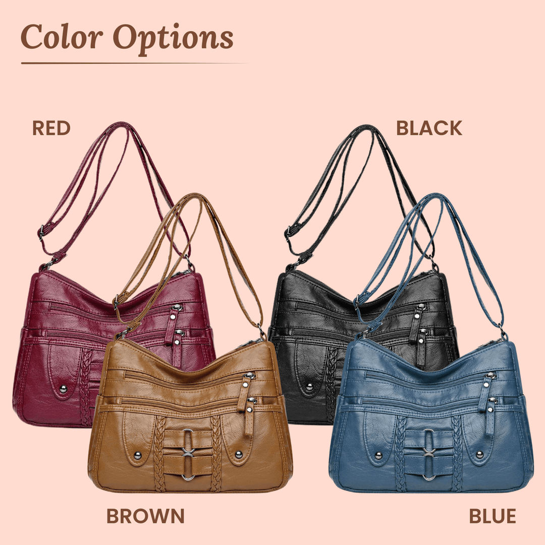 Monica Braided Multi-Zip | Crossbody Bag