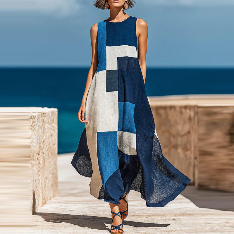 Wilma Color Block Maxi Dress