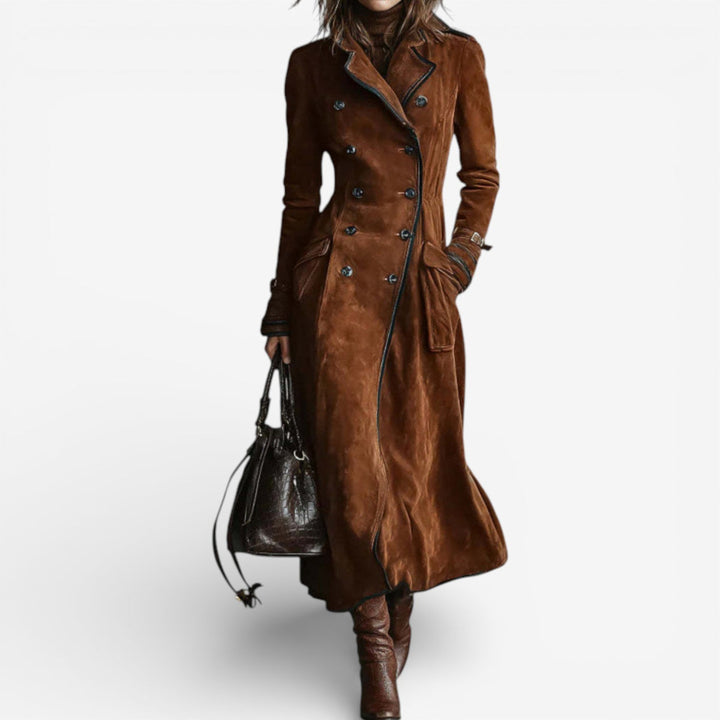 Israela Elegant Suede Coat