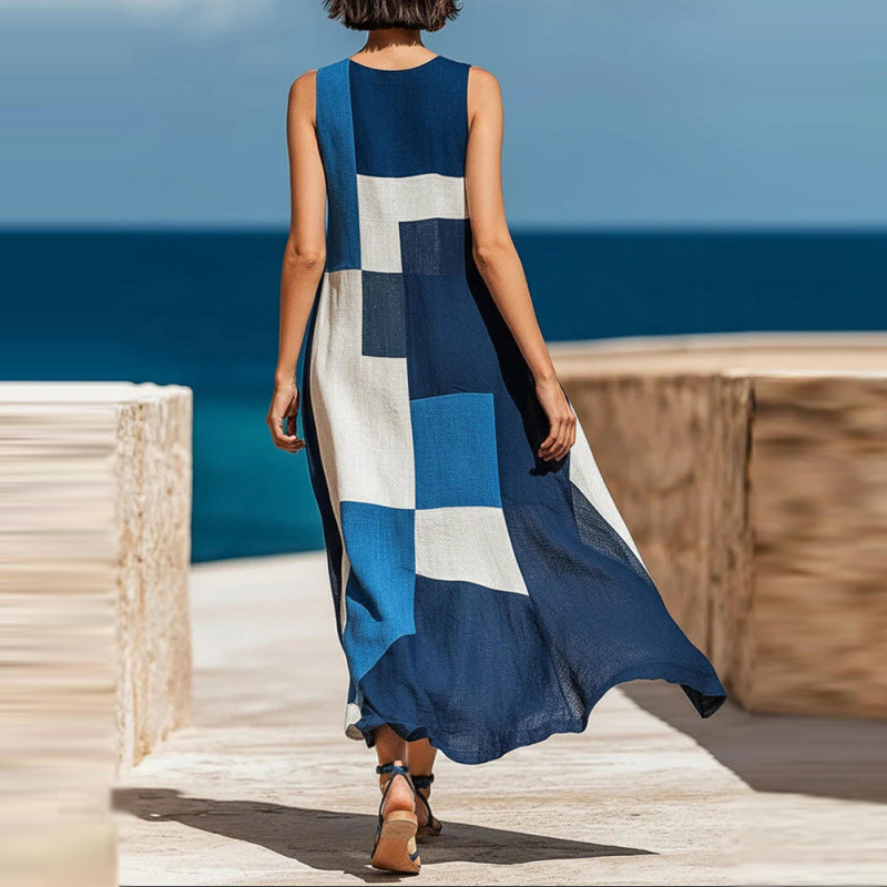 Wilma Color Block Maxi Dress