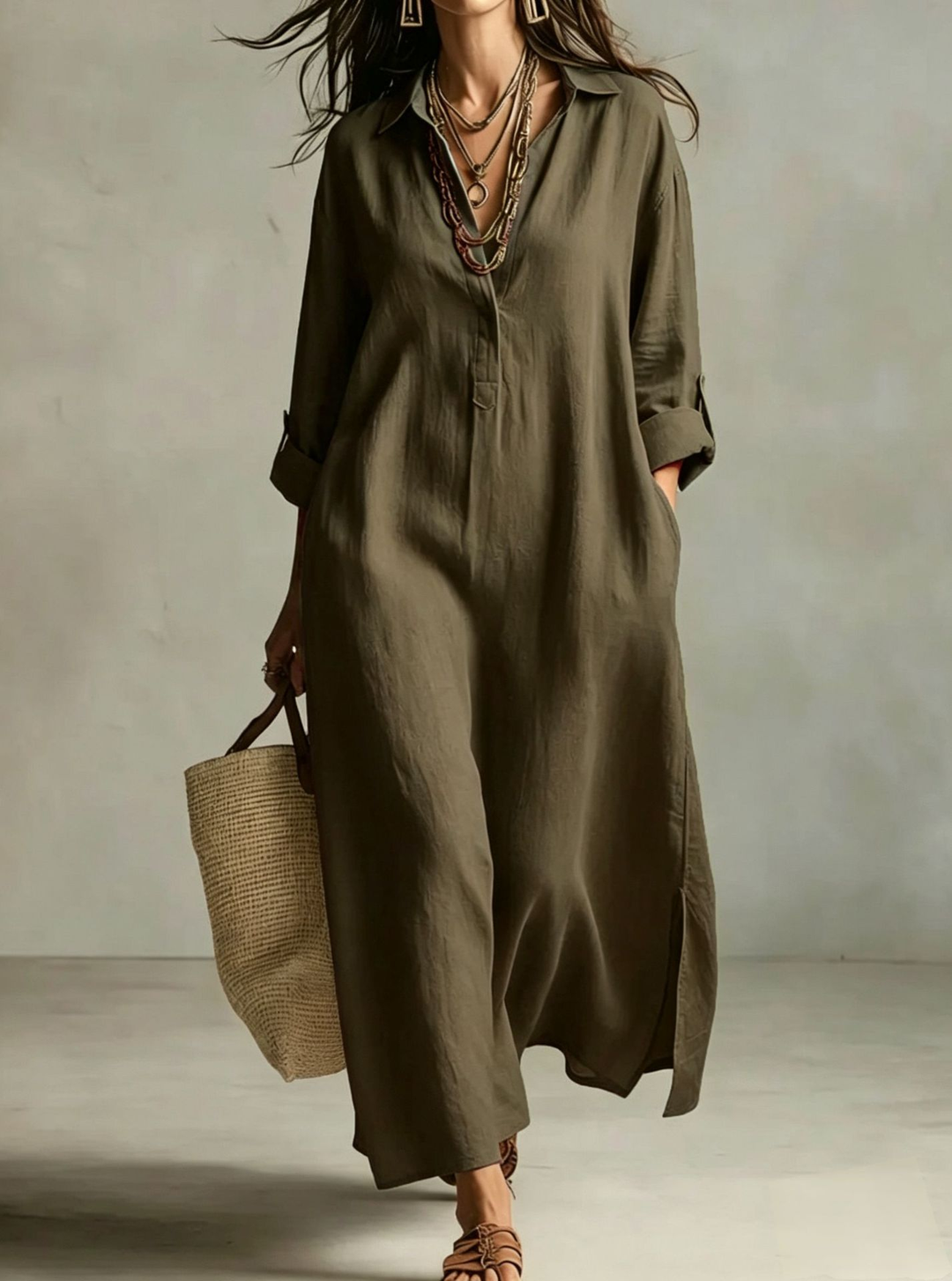 Myrtle Maxi Shirt Dress