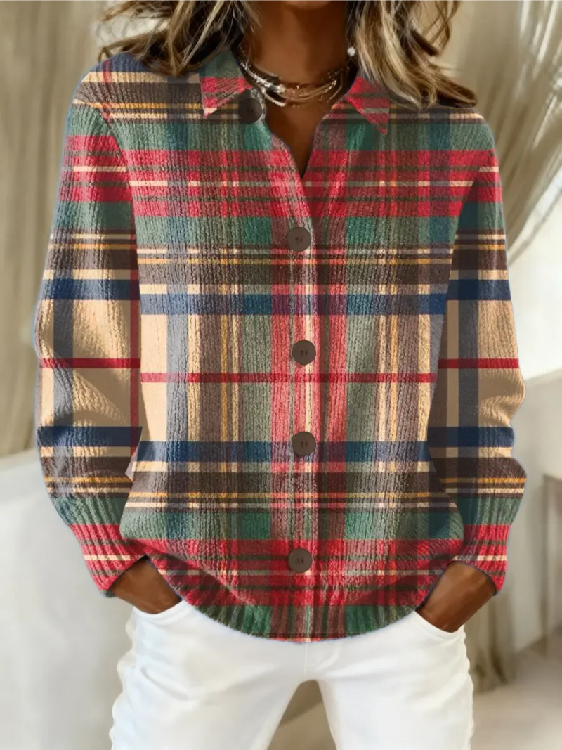 Trelawney | Multicolor Plaid Button Cardigan