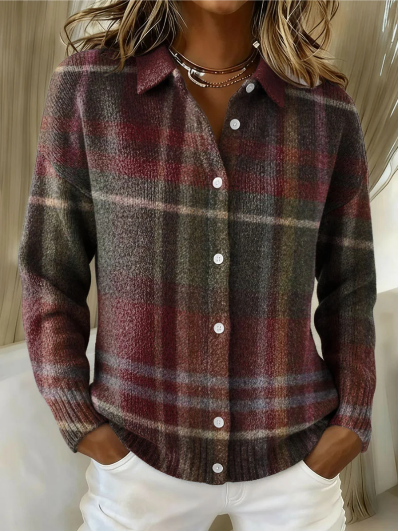 Beverley | Classic Plaid Cardigan