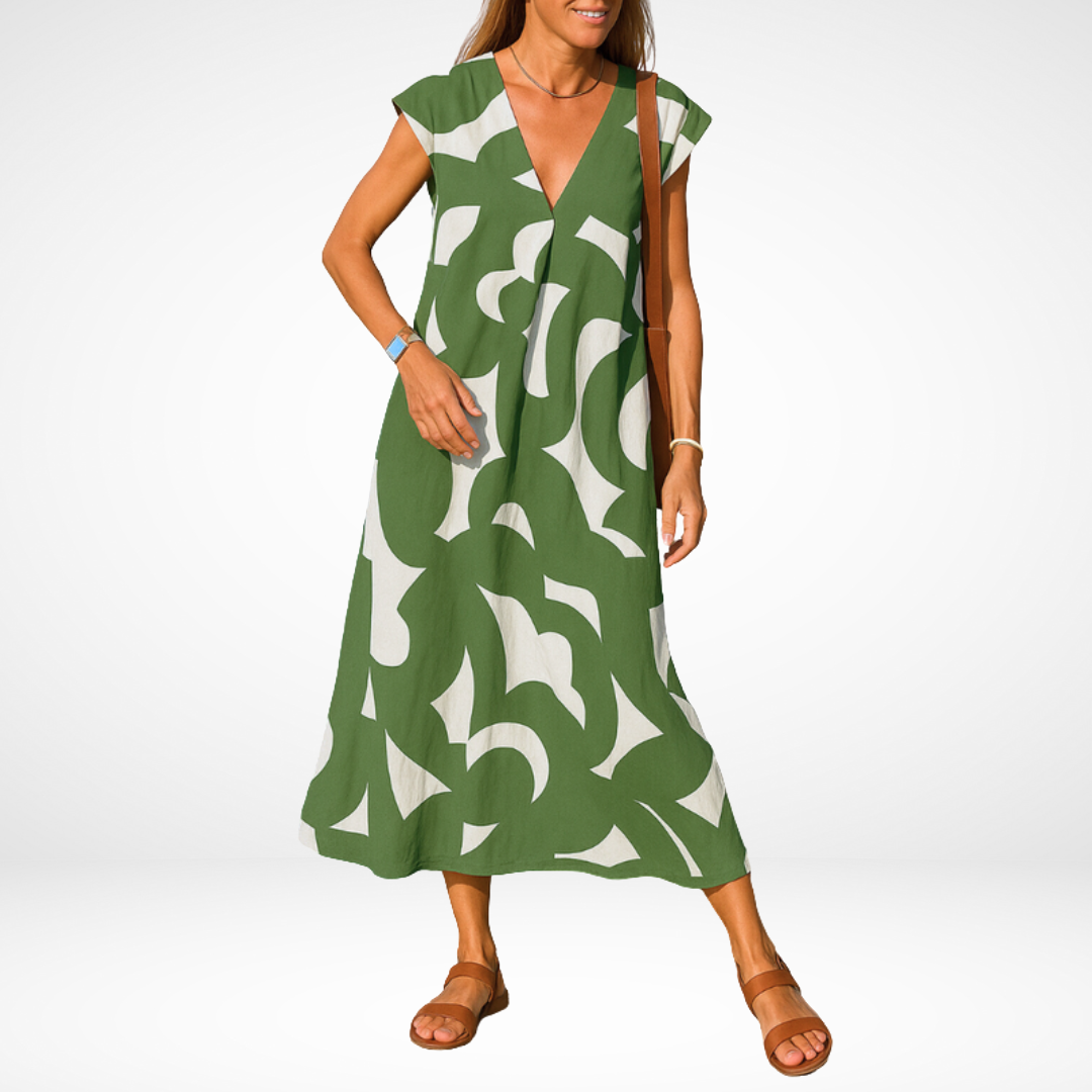Carla Flowy V-Neck Dress