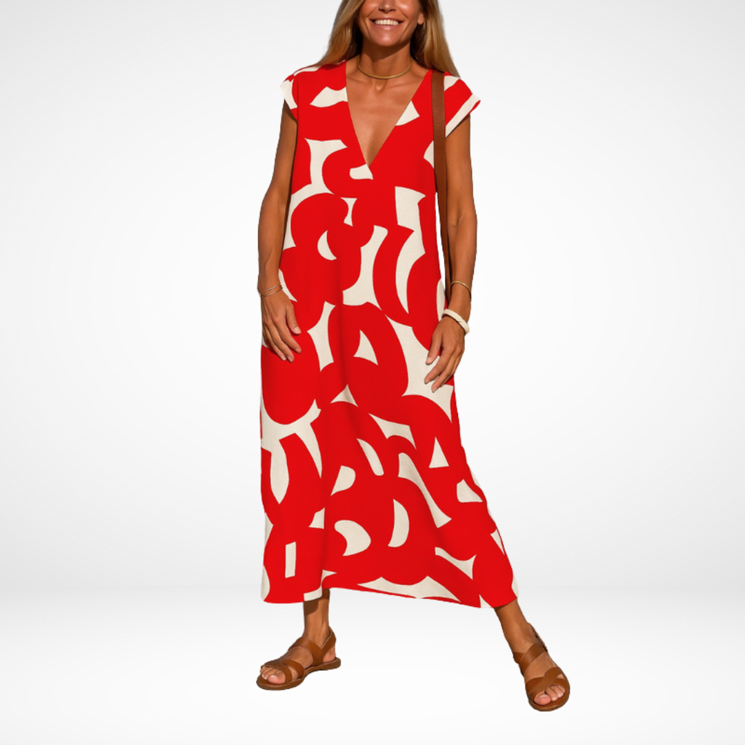 Carla Flowy V-Neck Dress