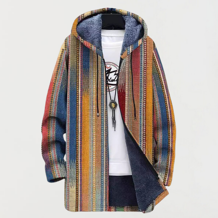 Cardigan with Stripe Pattern